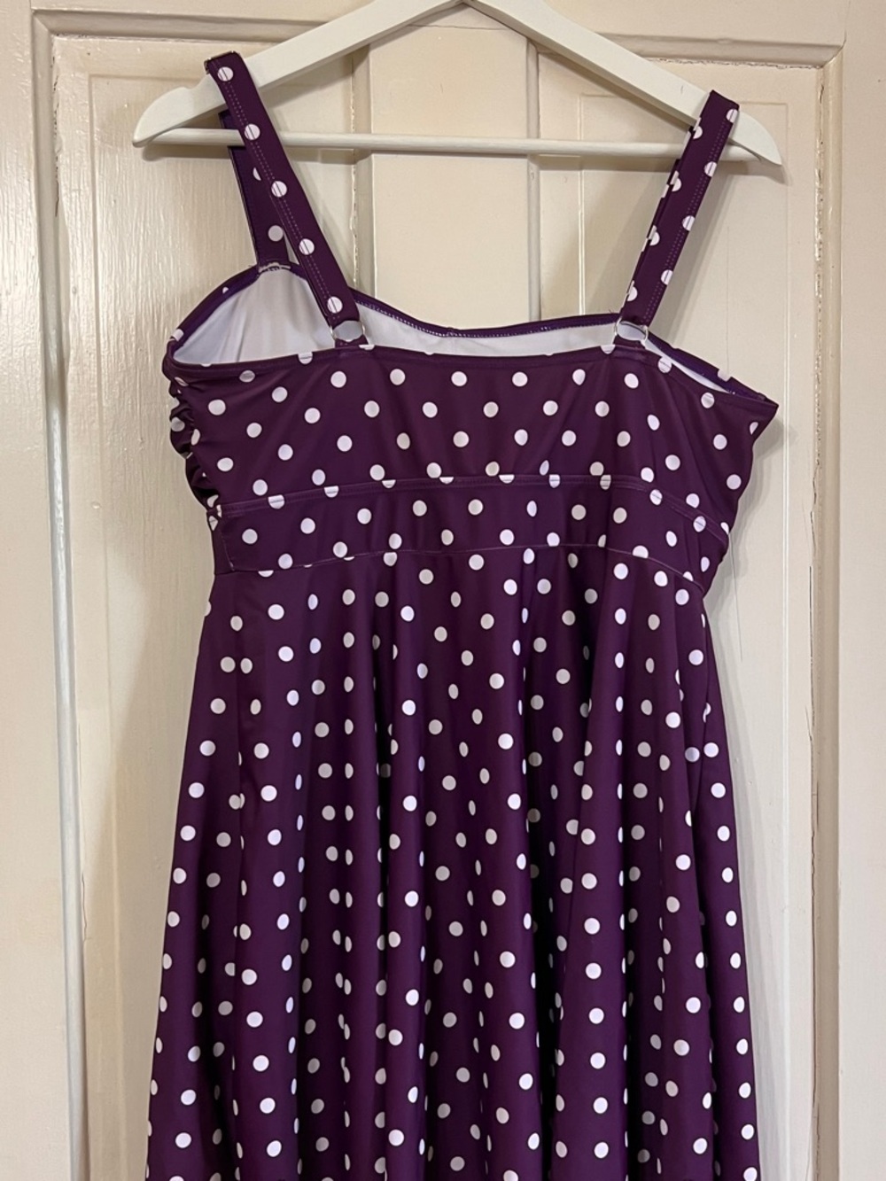 BloomChic Polka Dot Purple 2-Piece Swim Dress size 14-16 - Picture 5 of 14